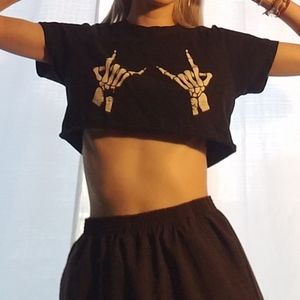 Skeleton Booby Crop Top